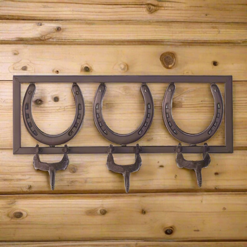 Lucky Western Horseshoes Iron Coat Hooks 14948 Buffalo Trader Online