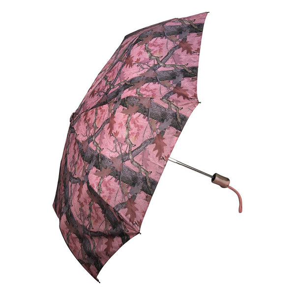 40 inch windproof fall transition pink camo folding umbrella