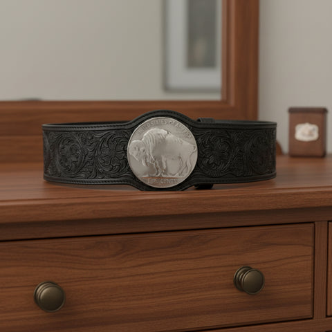 Mens or Ladies Buffalo Nickel Coin Belt Buckle