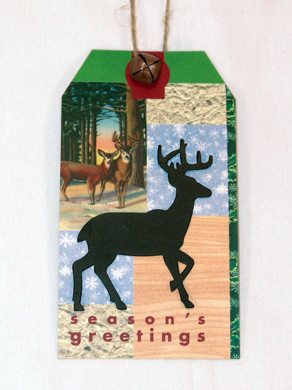 seasons greetings deer christmas ornament