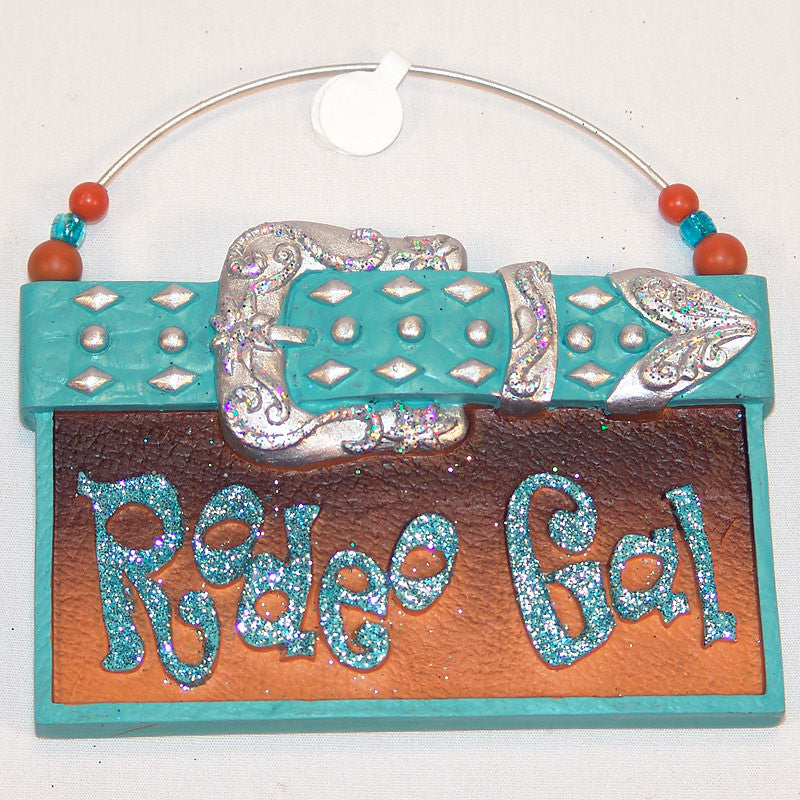 turquoise rodeo gal christmas ornament