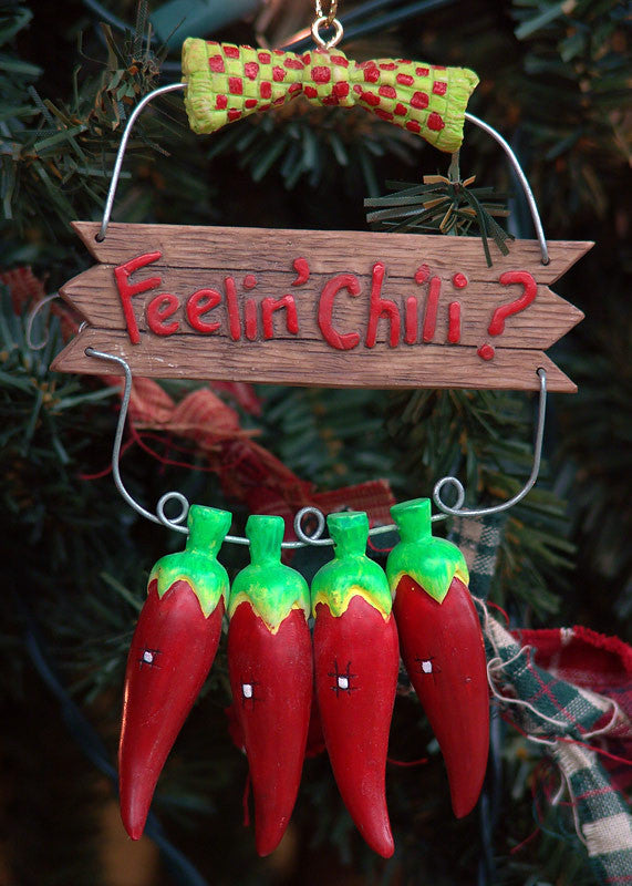 southwestern feelin chili hot pepper christmas ornament