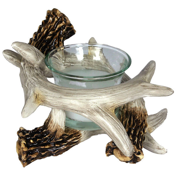 faux deer antlers votive candle holder