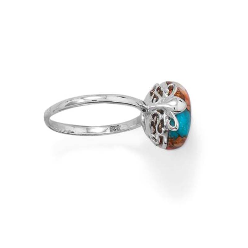 spiny oyster and turquoise ring