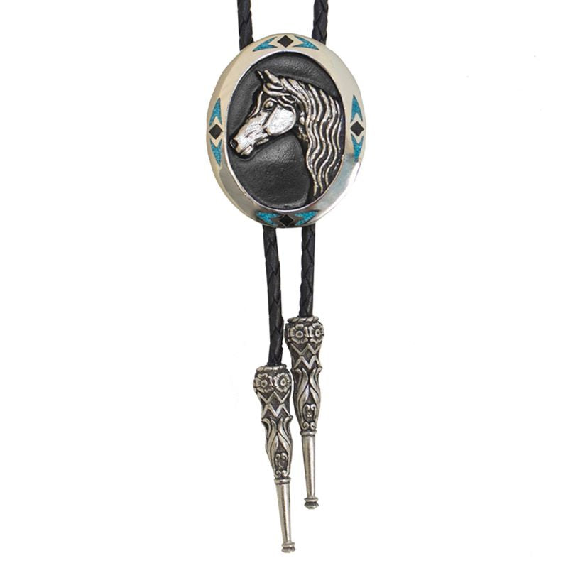horsehead and turquoise bolo tie