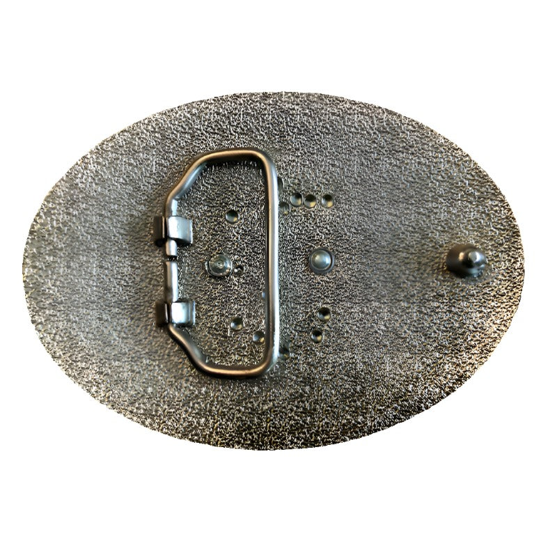 Urban Backwoods Longhorn IV Fibbia Per Cintura In Metallo – 105x67mm, Peso 84g, Adatta Per Cinture Fino A 4cm, Stile Western