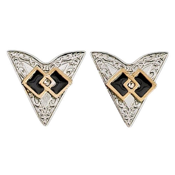 square dance silver and gold collar tips