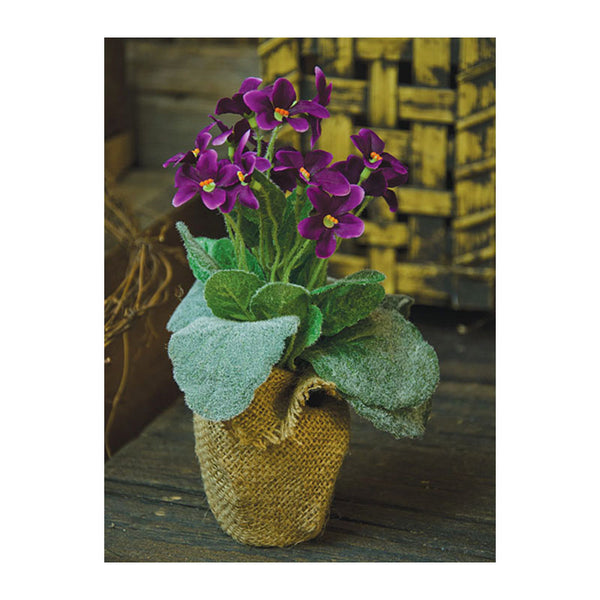 faux potted african violet plant