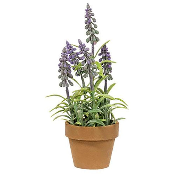 faux potted purple mountain bells plant
