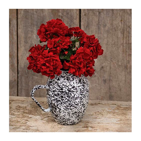 Black Splatter Enamel Beverage Pitcher