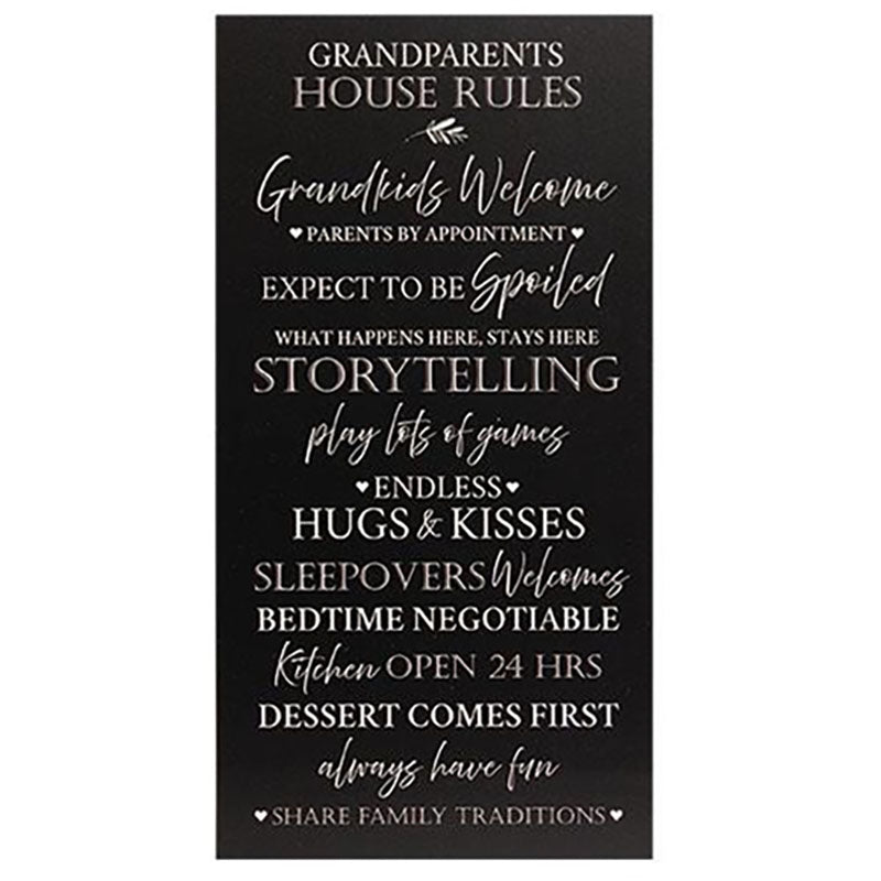 grandparents house rules sign