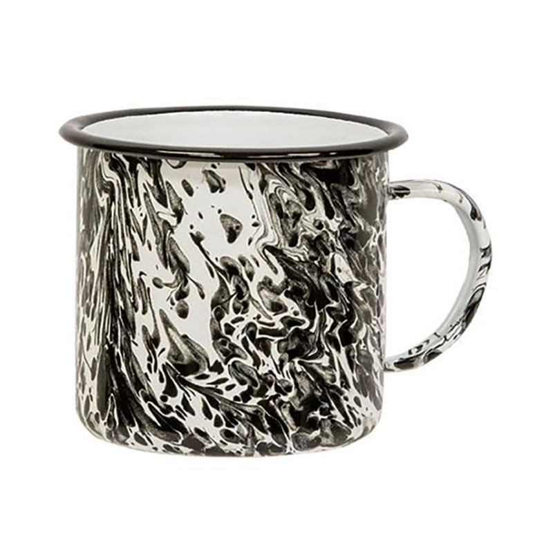 splatter enamel soup mug