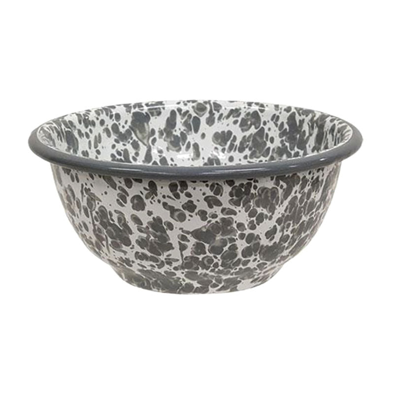 gray splatter enamel cereal bowl