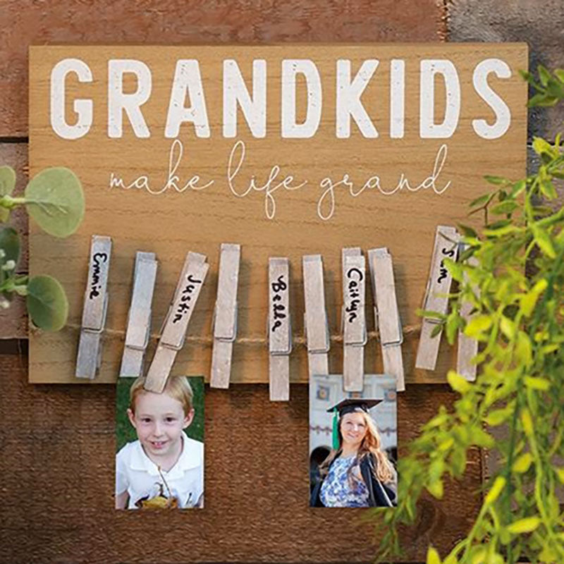grandkids make life grand clothesline sign