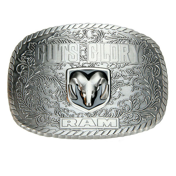 dodge ram guts and glory pewter belt buckle