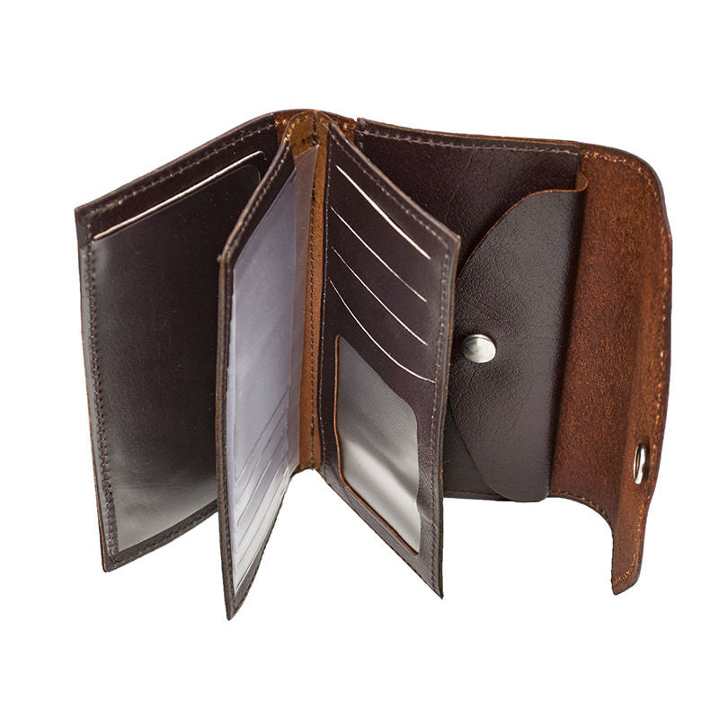 ladies brown leather organizer wallet