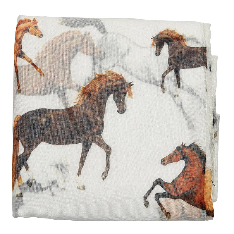 horses all over infinity scarf