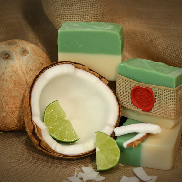 coconut lime goat milk bath soap
