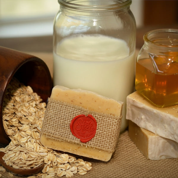 goatmeal honey exfoliant milk bath soap