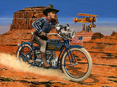 TOM Tom Mix - Hell Bent For Leather 1928 Print AOP1268 | Buffalo