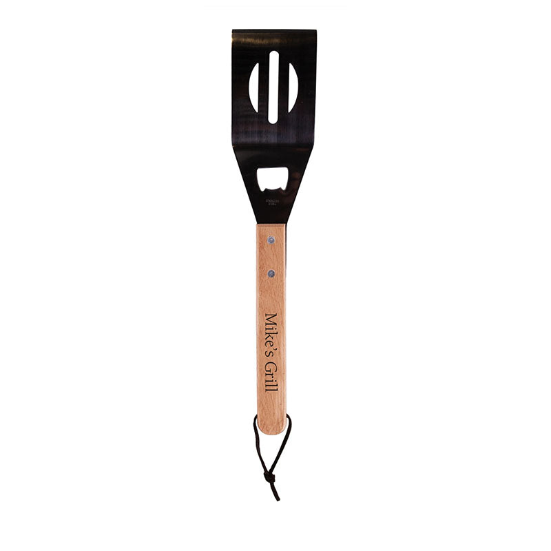 country wooden bbq grilling spatula