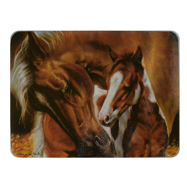 a mothers touch horses glass cutting board