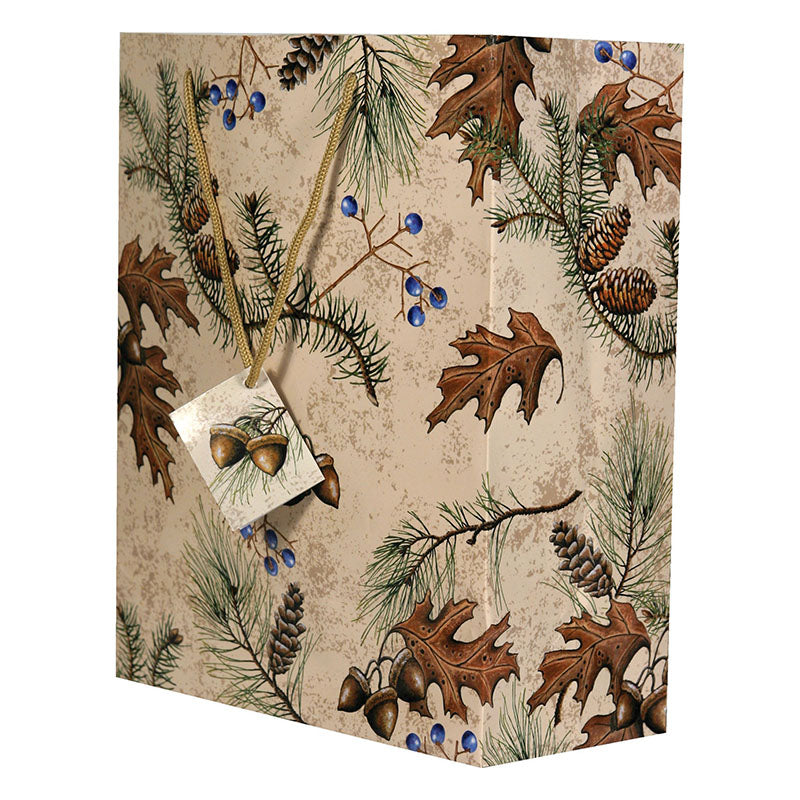 acorns and pine cones medium gift bag