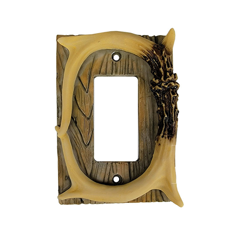 antler rocker style single switch cover