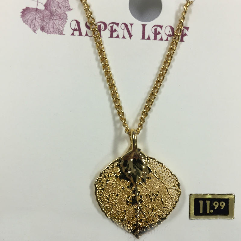 Aspen Gold Leaf Necklace CJASP | Buffalo Trader Online