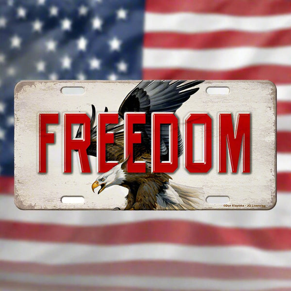 bald eagle american freedom vanity license plate