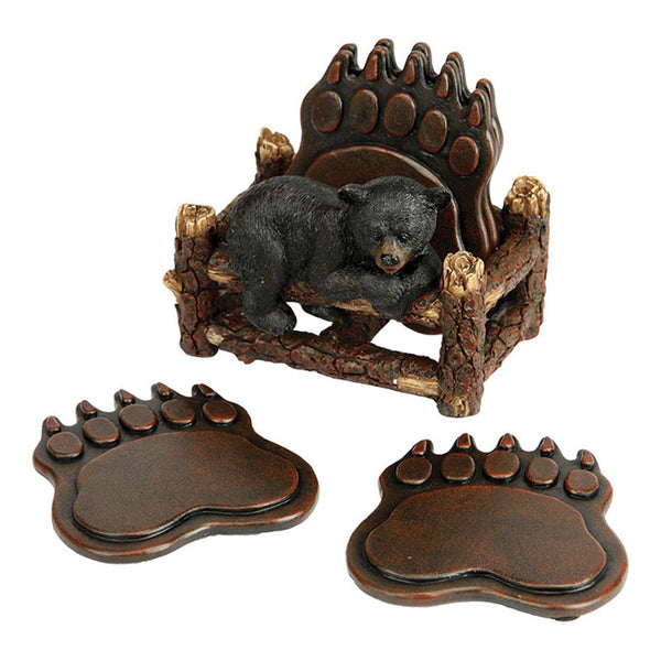 bear paws coaster set