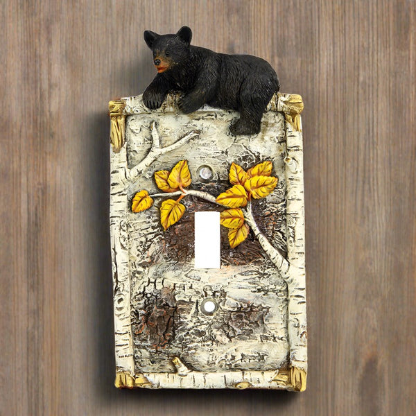 birch bear single light switch cover