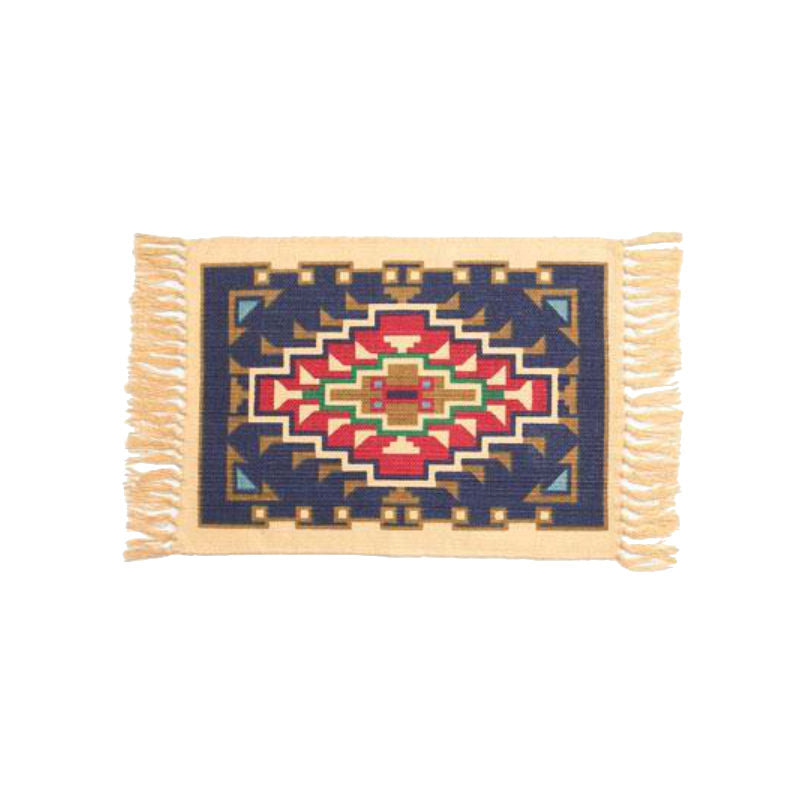 blue and red aztec stencil tapestry 789 placemat