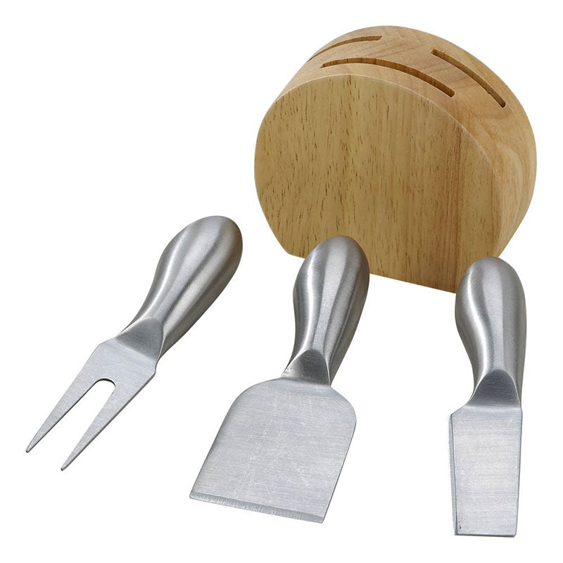cheese board utensils wood block sleeve