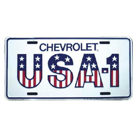 Chevrolet USA-1 Tin License Plate