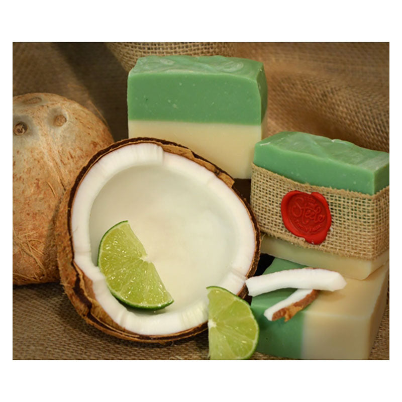coconut lime goat milk bath soap