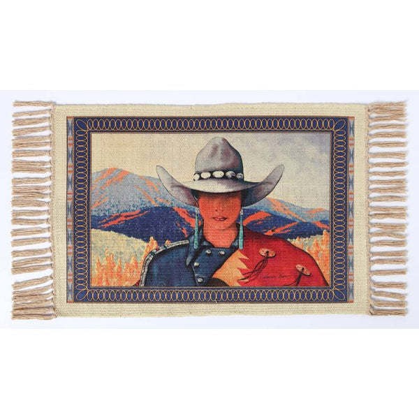 cowgirl home digital print placemat