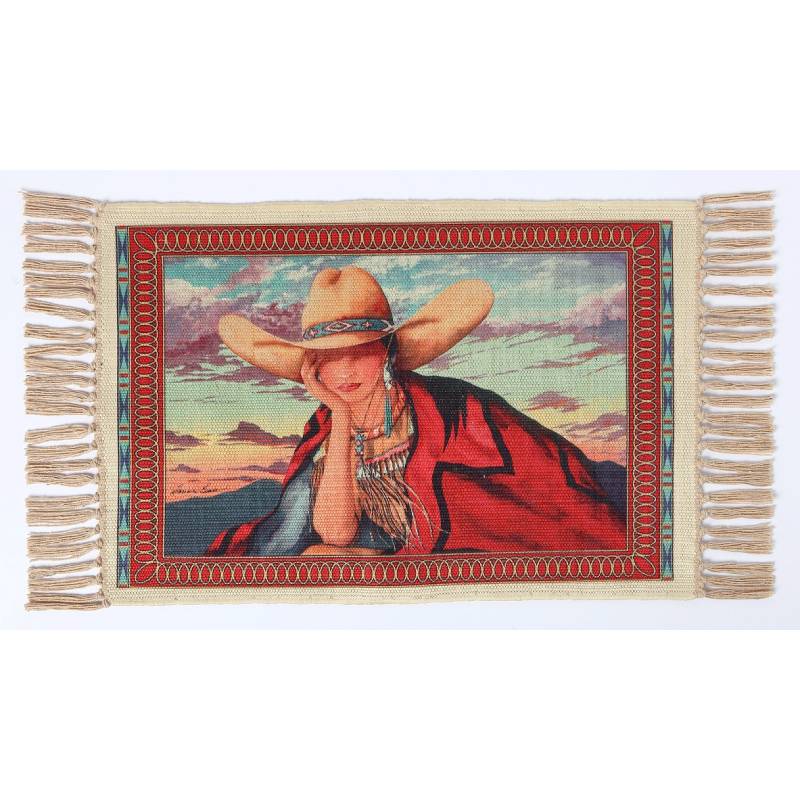 cowgirl style digital print placemat