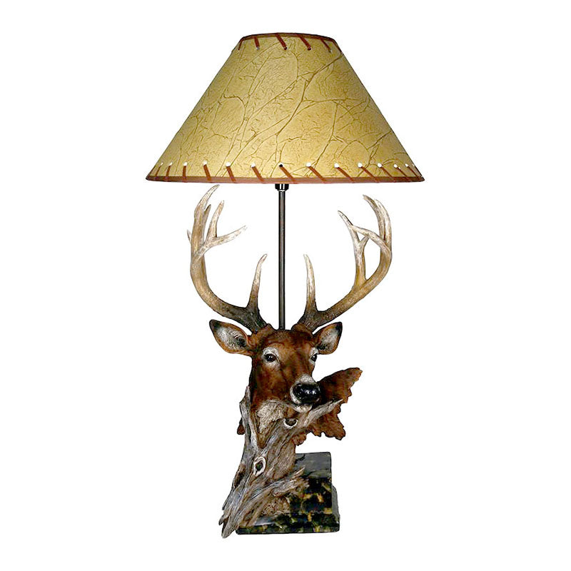 deer sculpture table lamp with shade