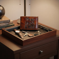 Embossed Deer Genuine Leather Wallet LW-308-DEER | Buffalo Trader