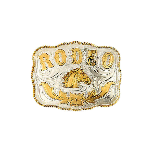 extra large horsehead rodeo trophy german silver belt buckle