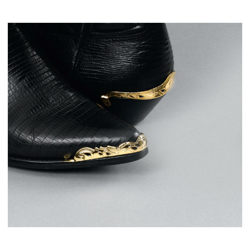 fancy gold cowboy boot toe tips