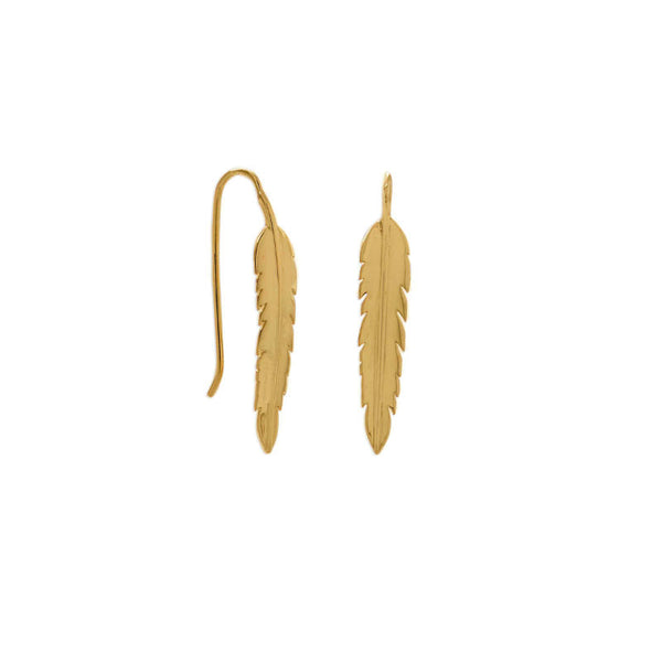 feather french wire earrings