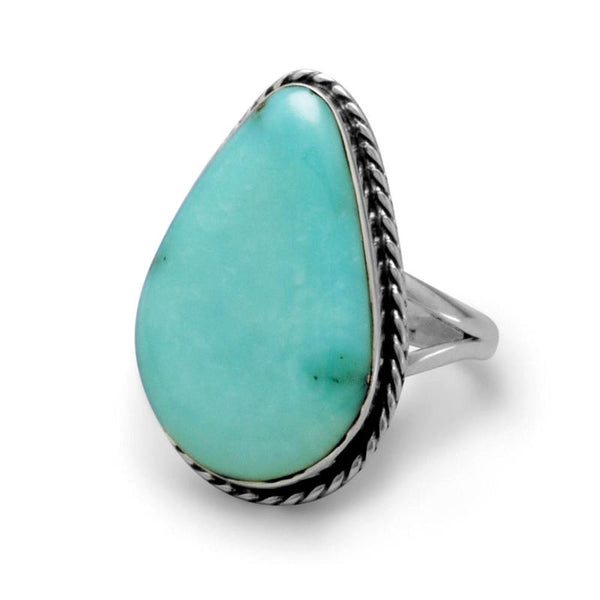 freeform turquoise ring