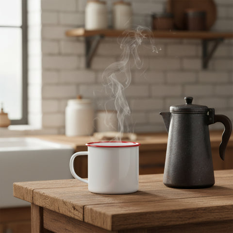 Baked Enamel Coffee Mug