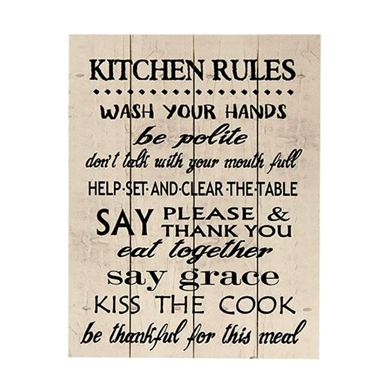 kitchen rules pallet sign