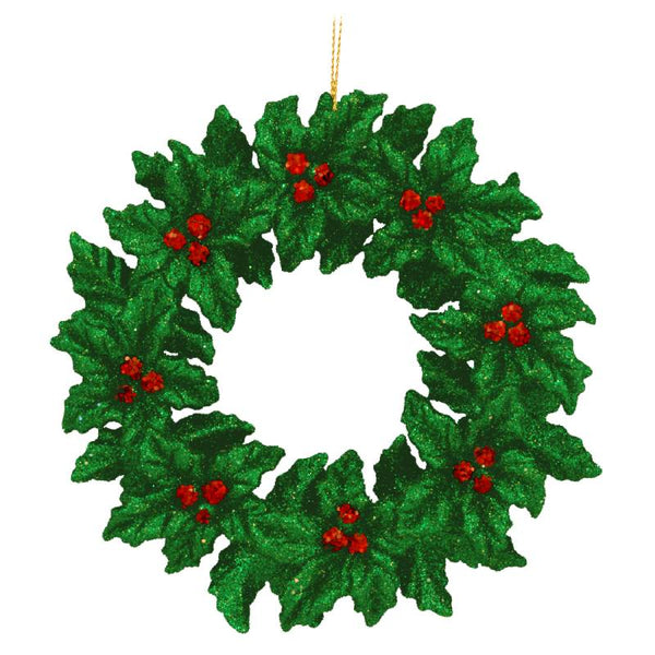 holly berries wreath christmas ornament