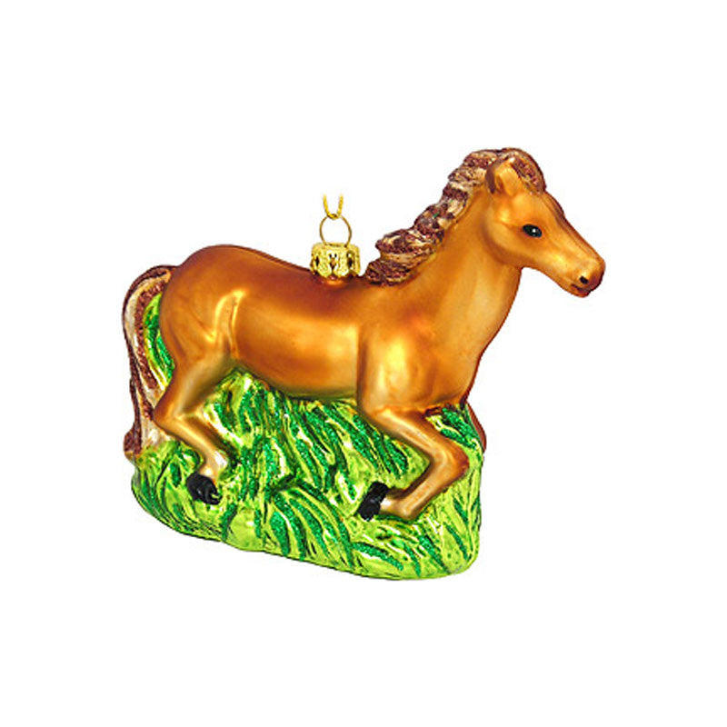 horse glass ornament