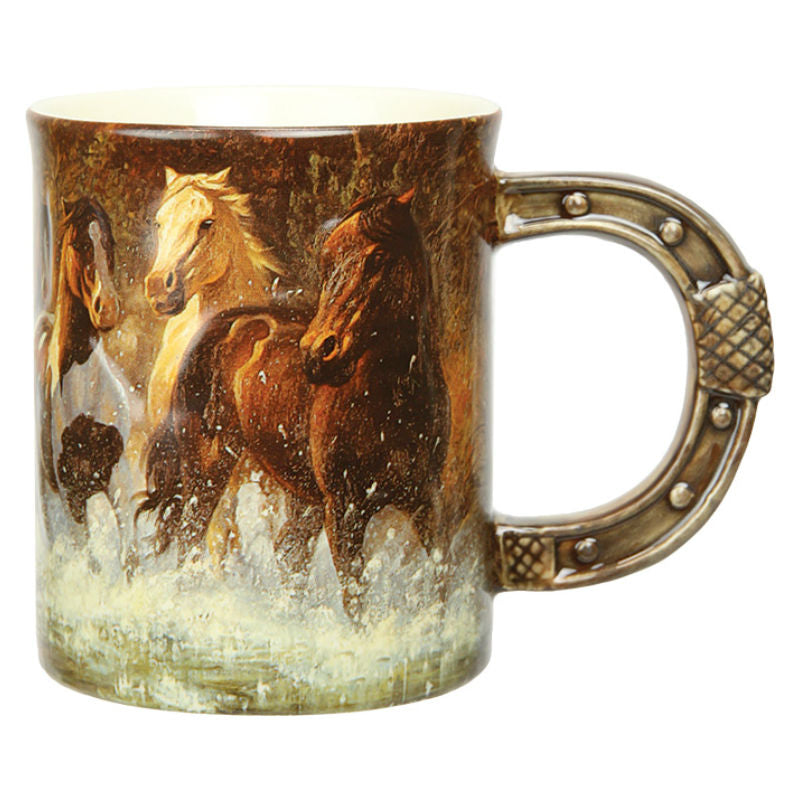 horse scene 3d beverage mug
