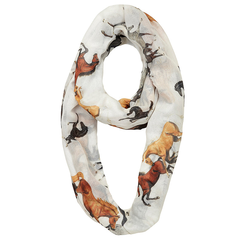 horses all over infinity scarf